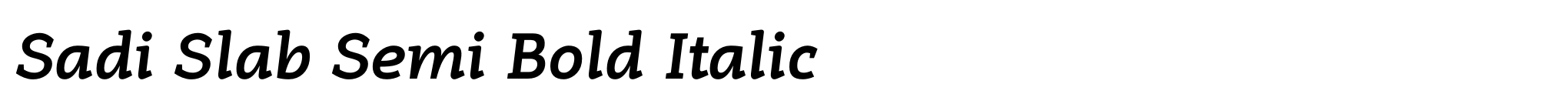 Sadi Slab Semi Bold Italic image